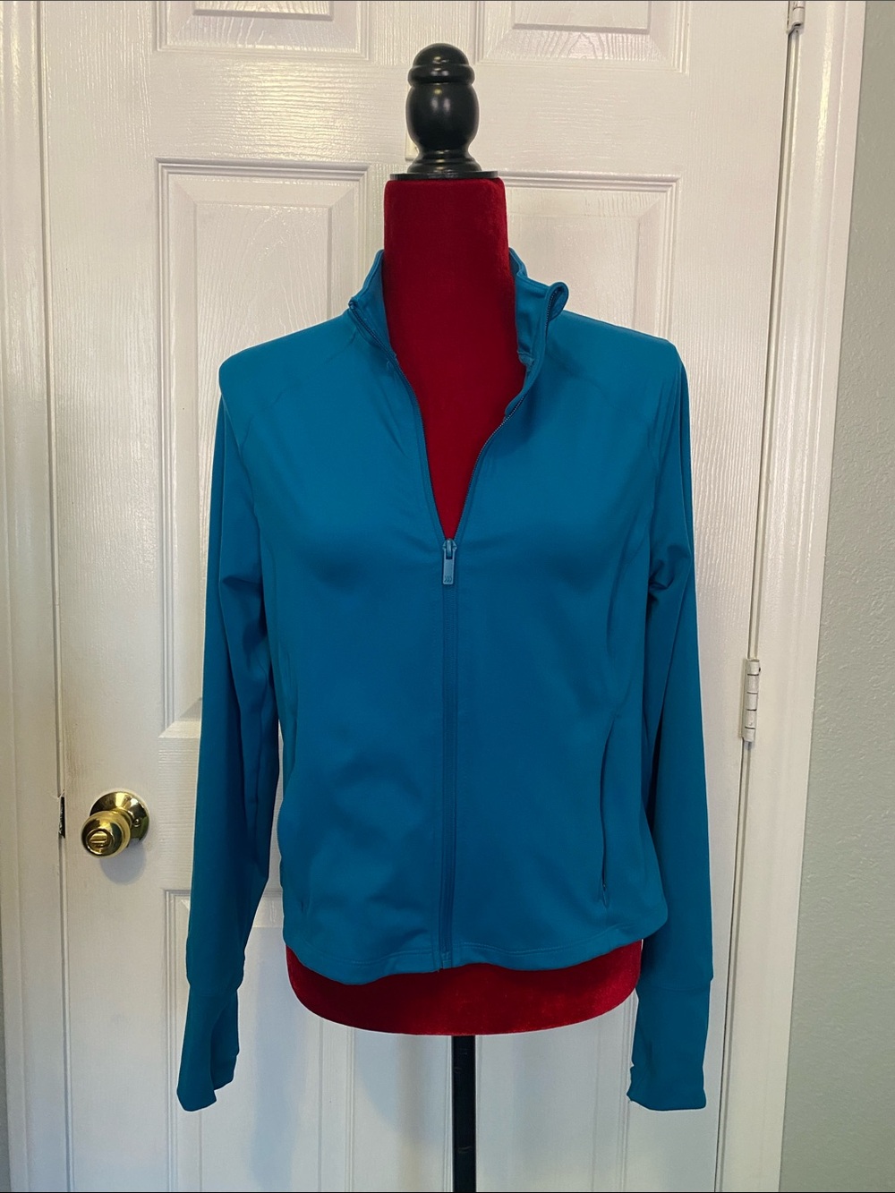All in Motion Women's Teal Full-Zip Utility Jacket sz L